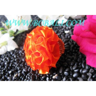 Floral Cotton Fabric Fashion Finger Ring